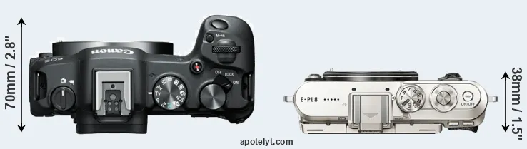Compare R8 versus E-PL8 top
