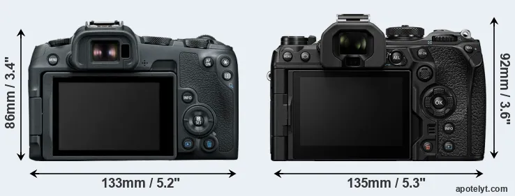 Comparison R8 or OM-1 II rear