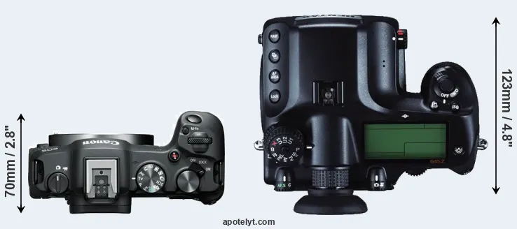 Compare R8 versus 645Z top