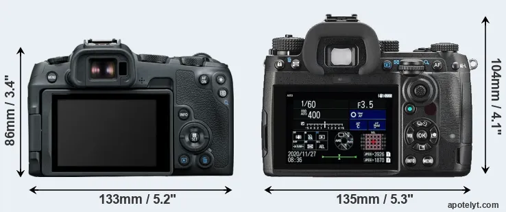 Comparison R8 or K-3 III rear
