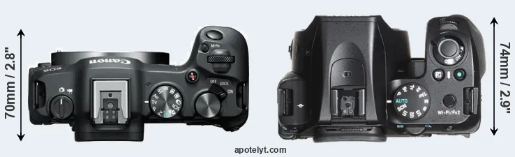 Compare R8 versus K-70 top