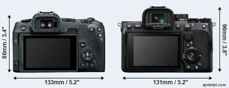 Comparison R8 or A7 IV rear