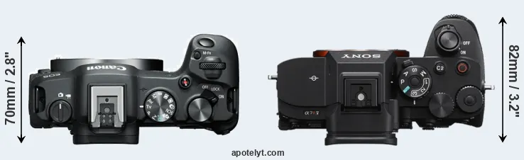Compare R8 versus A7R V top