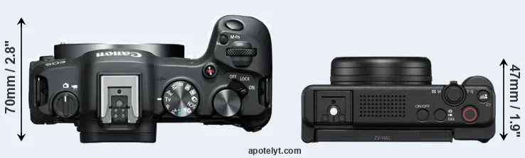 Compare R8 versus ZV-1 II top