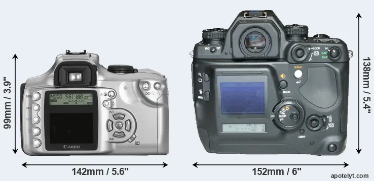 Comparison Rebel or N Digital rear