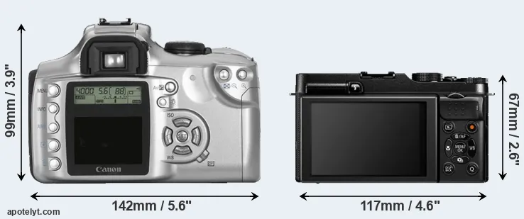 Comparison Rebel or X-A1 rear