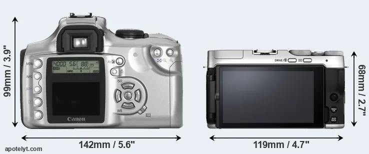 Comparison Rebel or X-A7 rear