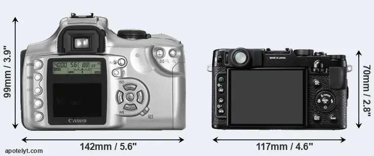 Comparison Rebel or X10 rear
