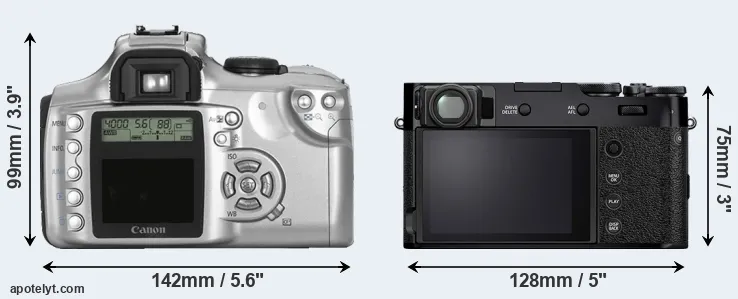 Comparison Rebel or X100V rear