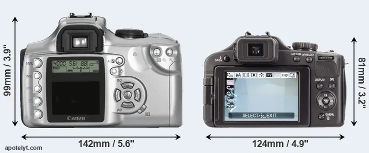 Comparison Rebel or V-LUX 3 rear