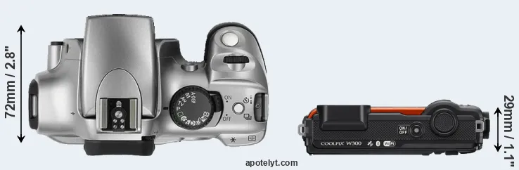 Compare Rebel versus W300 top