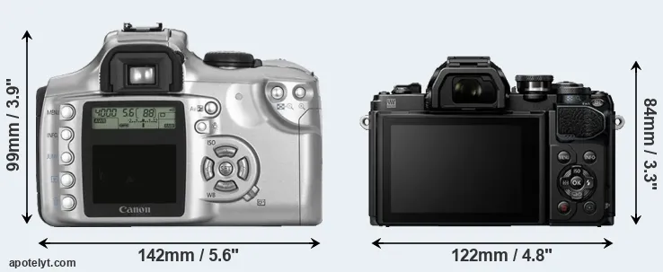 Comparison Rebel or E-M10 III rear
