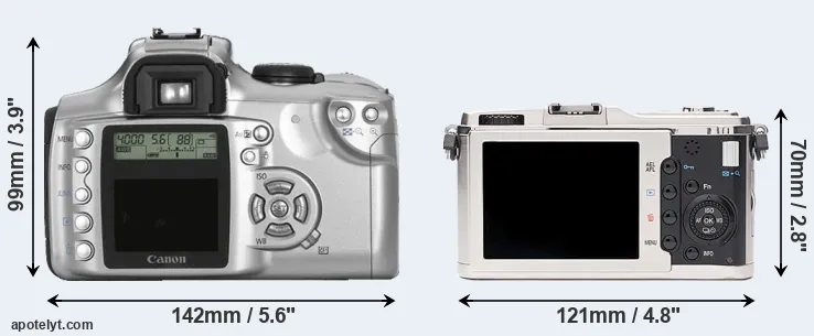 Comparison Rebel or E-P1 rear