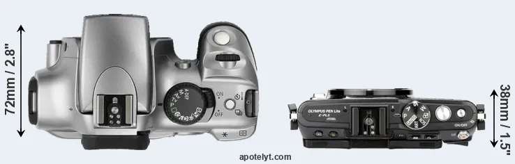 Compare Rebel versus E-PL5 top