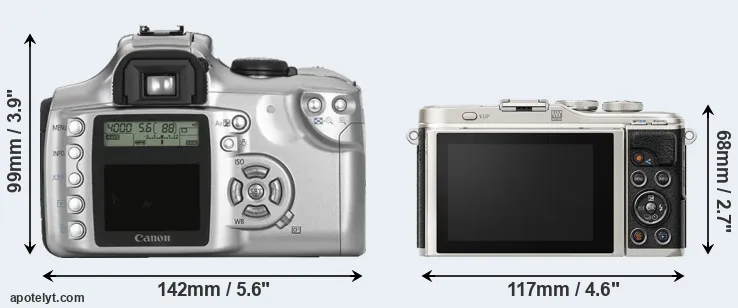 Comparison Rebel or E-PL9 rear