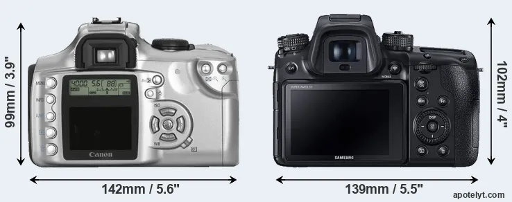 Comparison Rebel or NX1 rear