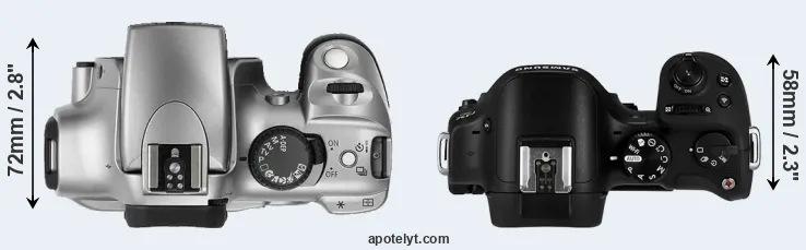 Compare Rebel versus NX30 top