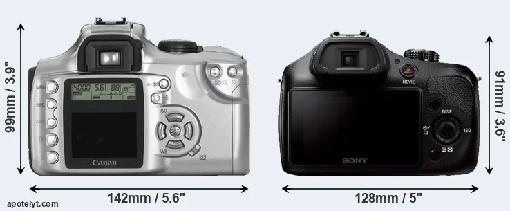 Comparison Rebel or A3000 rear