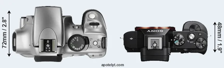 Compare Rebel versus A7S top