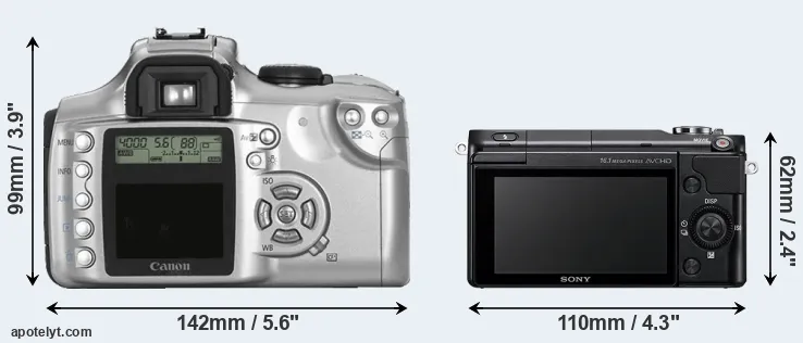 Comparison Rebel or NEX-3N rear