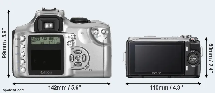 Comparison Rebel or NEX-C3 rear