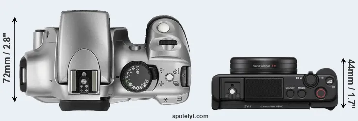 Compare Rebel versus ZV-1 top