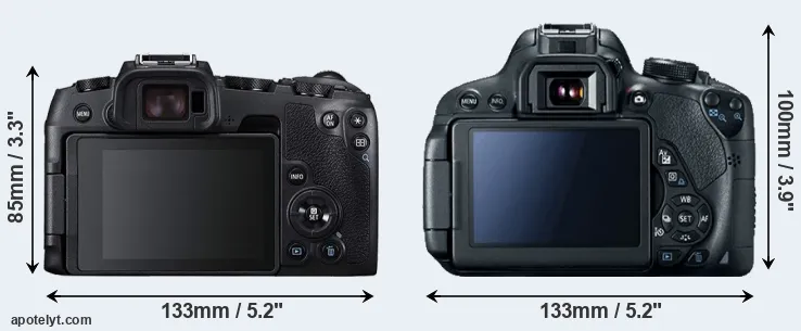 Comparison RP or T5i rear