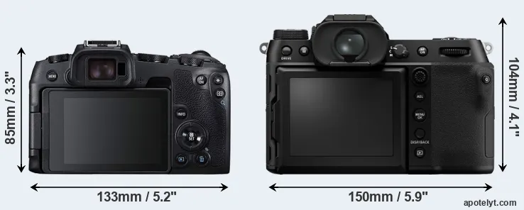 Comparison RP or GFX 100S rear