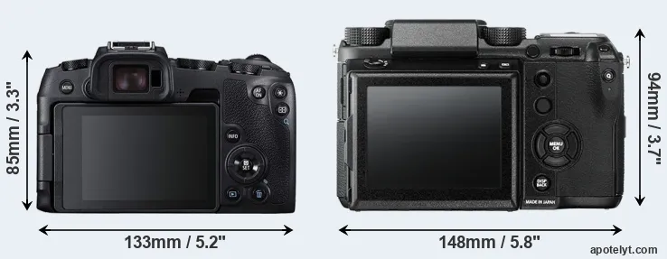 Comparison RP or GFX 50S rear