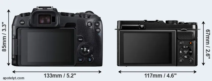 Comparison RP or X-A1 rear