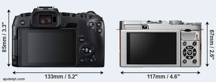 Comparison RP or X-A2 rear