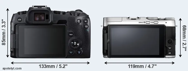 Comparison RP or X-A7 rear