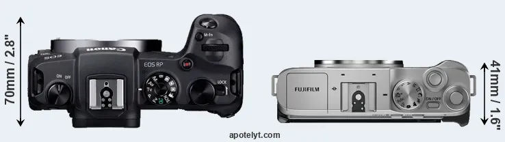 Compare RP versus X-A7 top