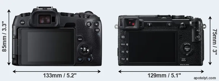 Comparison RP or X-E2 rear