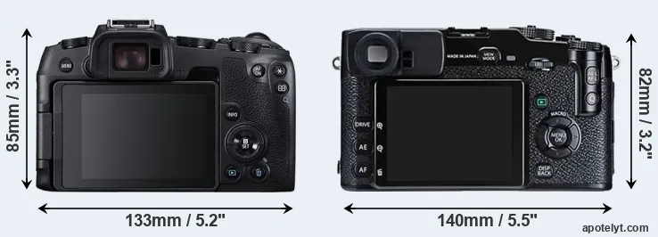 Comparison RP or X-Pro1 rear