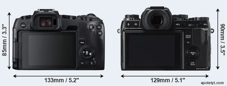 Comparison RP or X-T1 rear