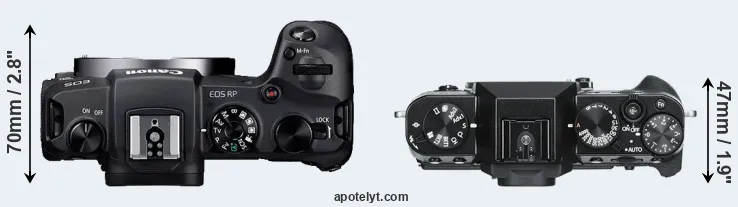 Compare RP versus X-T30 top