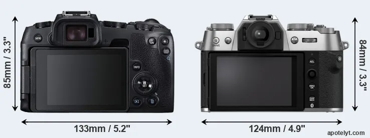 Comparison RP or X-T50 rear