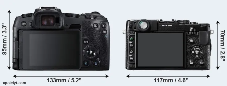 Comparison RP or X10 rear