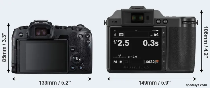 Comparison RP or X2D 100C rear