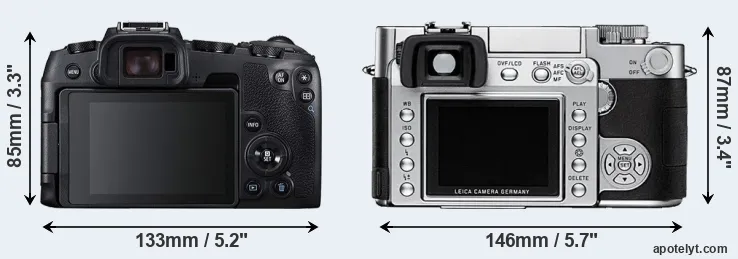 Comparison RP or Digilux 3 rear
