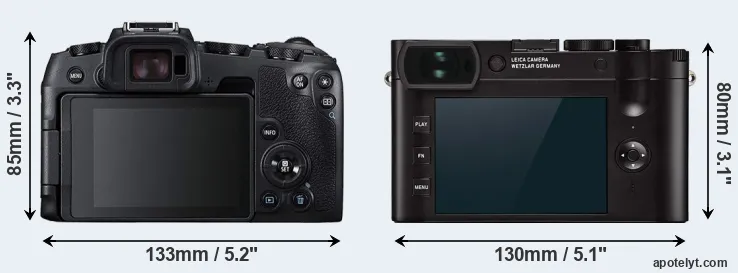 Comparison RP or Q2 rear