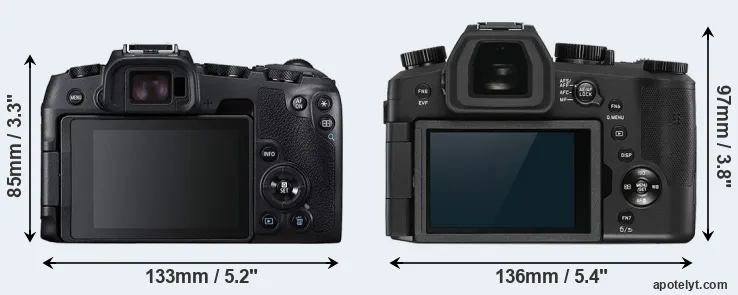 Comparison RP or V-LUX 5 rear