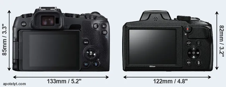 Comparison RP or B600 rear