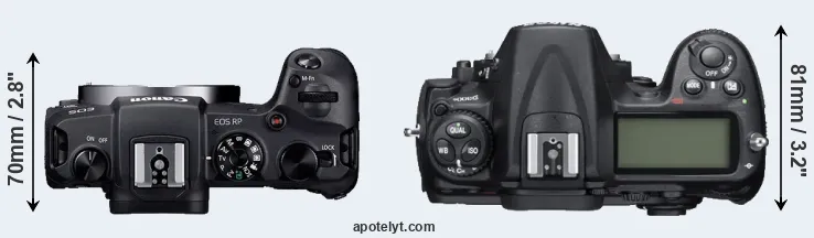 Compare RP versus D300S top