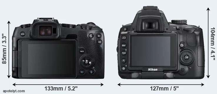 Comparison RP or D5000 rear