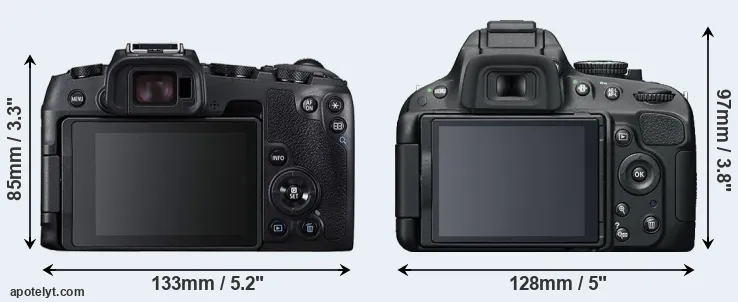 Comparison RP or D5100 rear