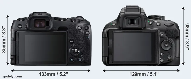 Comparison RP or D5200 rear