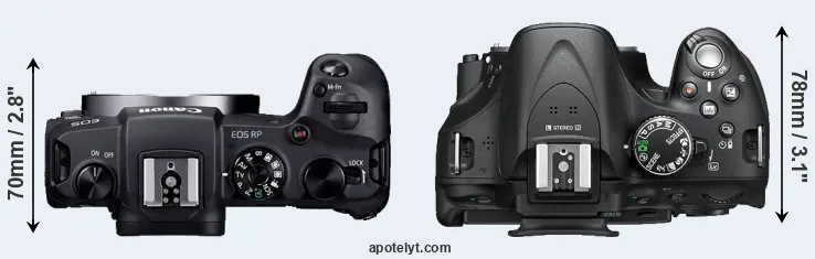 Compare RP versus D5200 top