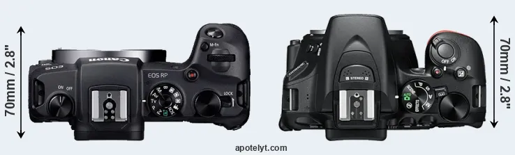 Compare RP versus D5600 top